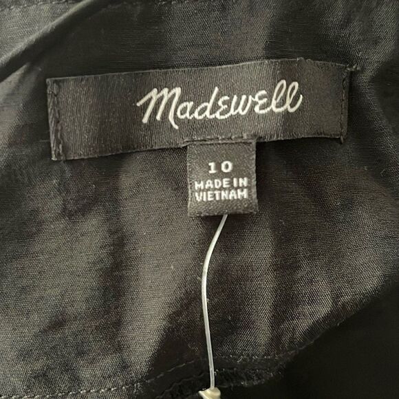 Madewell Layton Midi Slip Dress Size 10 in True Black NWT - Picture 7 of 8